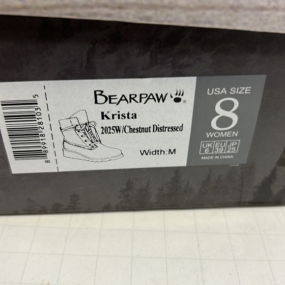 New Bearpaw Krista chestnut distressed women’s boot size 8 - Picture 7 of 7